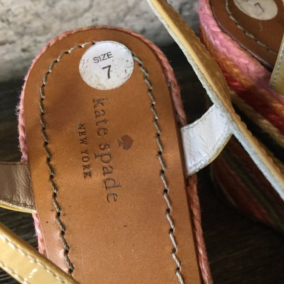 Kate Spade rainbow wedge platform shoe - Picture 7 of 7